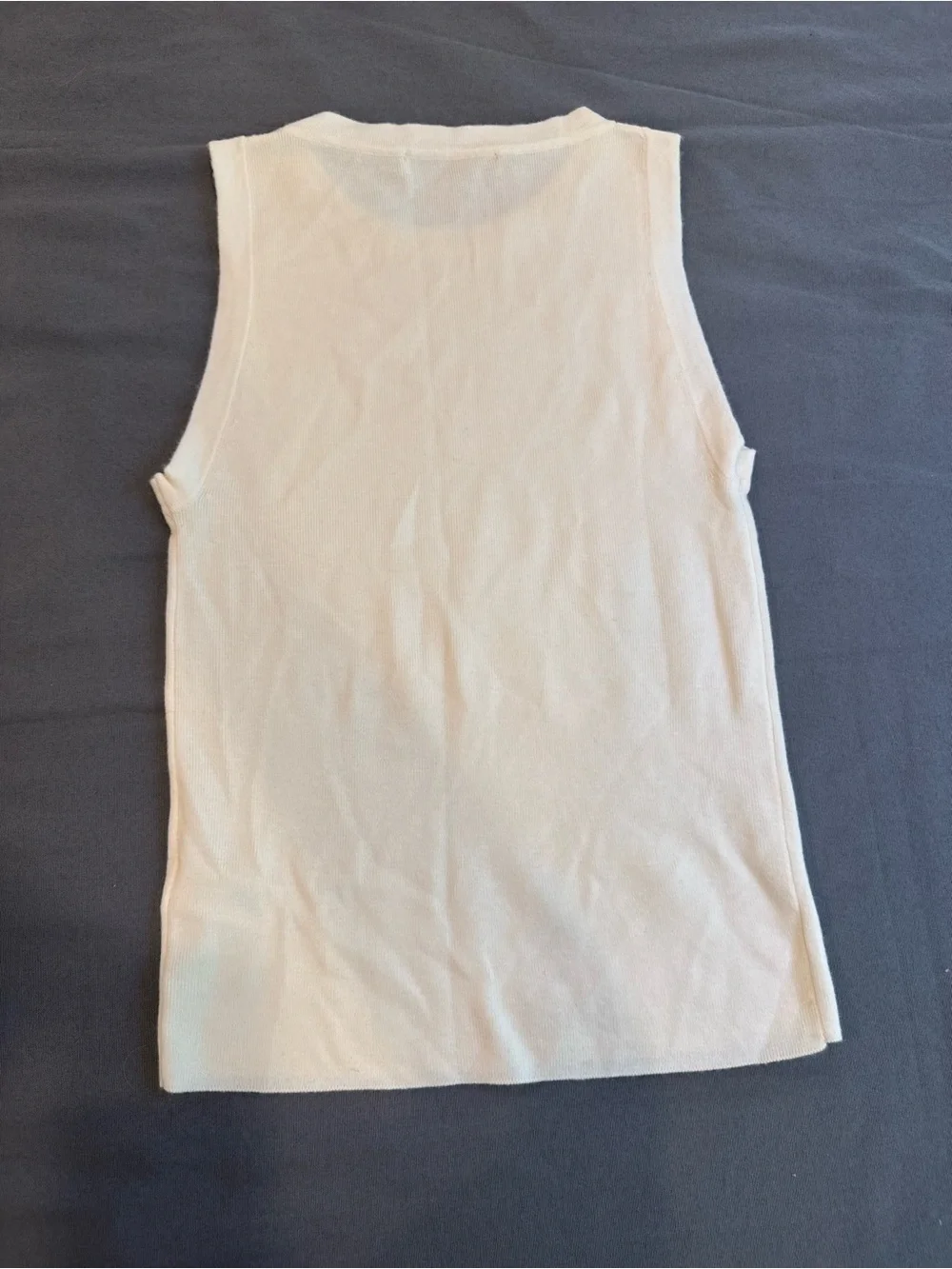 Zara Women's Winter White Sweater Tank | Sleeveless Knit Top | Size Medium